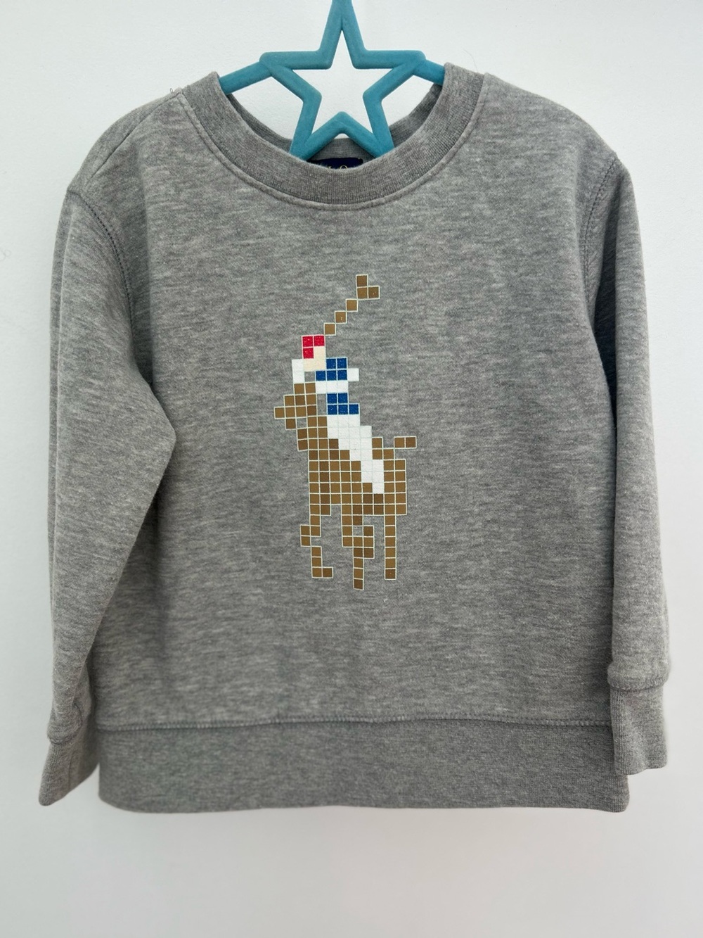 Polo Ralph Lauren Toddler 3T Pixelated Polo Pony Sweatshirt